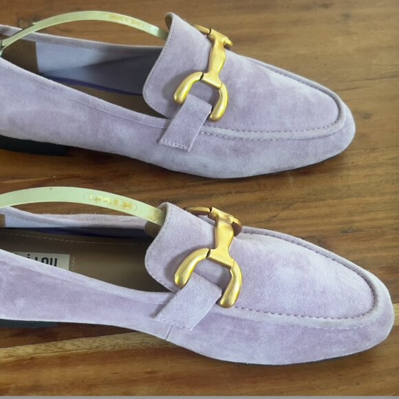 ANTHROPOLOGIE BIBI LOU LEATHER SUEDE LOAFER SIZE 39 - Picture 4 of 6